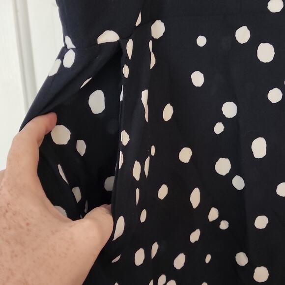 Maurices Dark Navy Rayon Dotted Pants. 3X - Picture 3 of 8